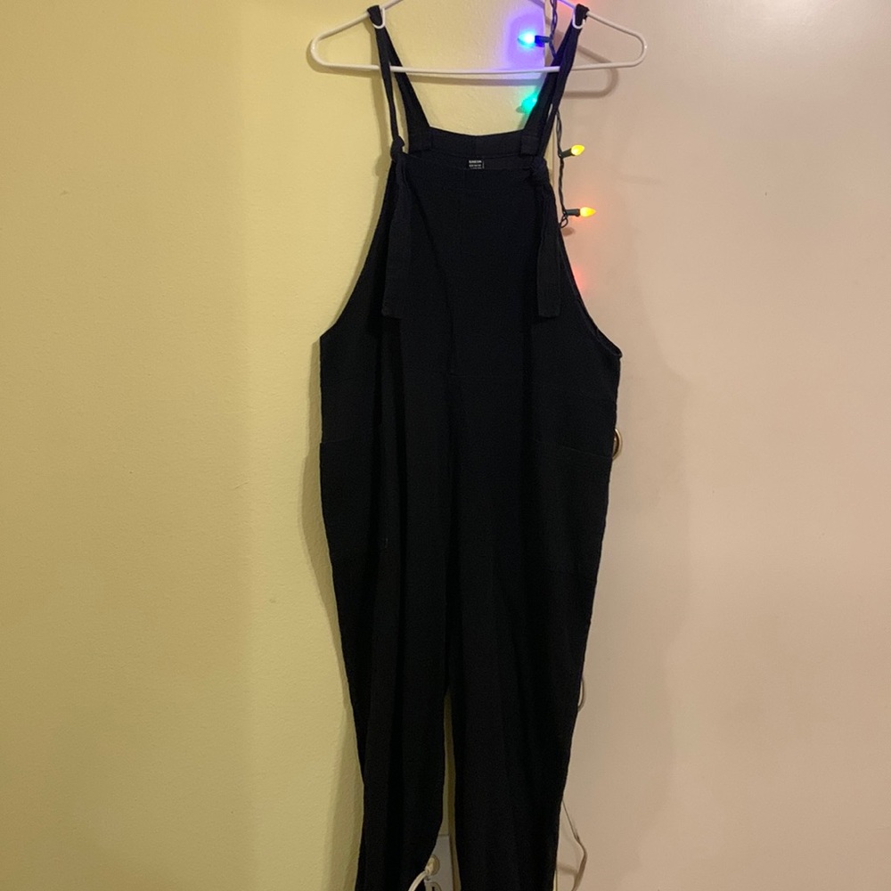 Womens black baggy overalls